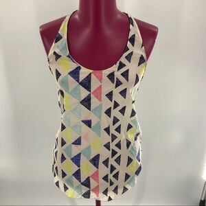 Aritzia Wilfred Under Print 100% Silk Cami sz XXS